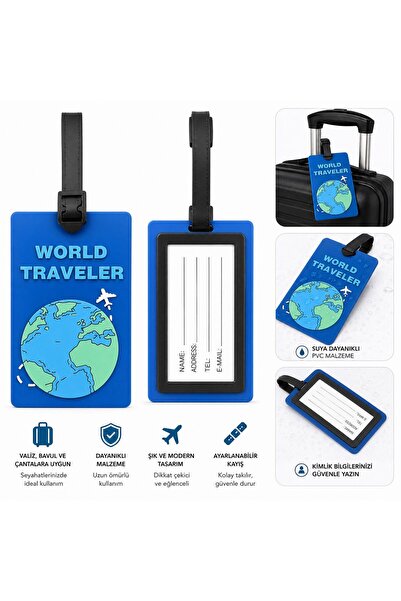 4nio Ετικέτα αποσκευών σε σχήμα σφαίρας από σιλικόνη - Ετικέτα αποσκευών