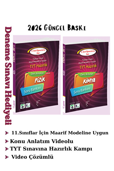 Karekök Yayınları Karekök 11.Sınıf Maarif Modeline Uygun Fizik-Kimya Soru Ban...