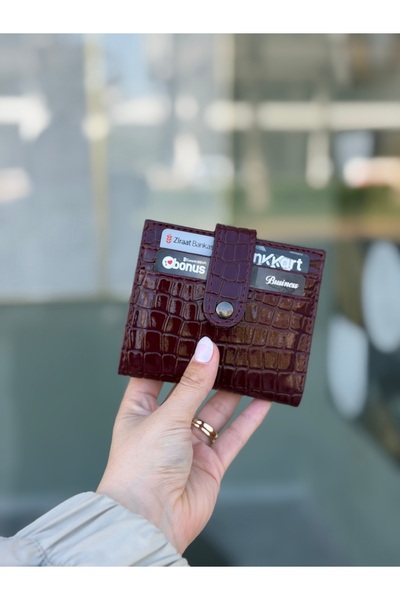 MYMODAKA Bordo rugan kartlık