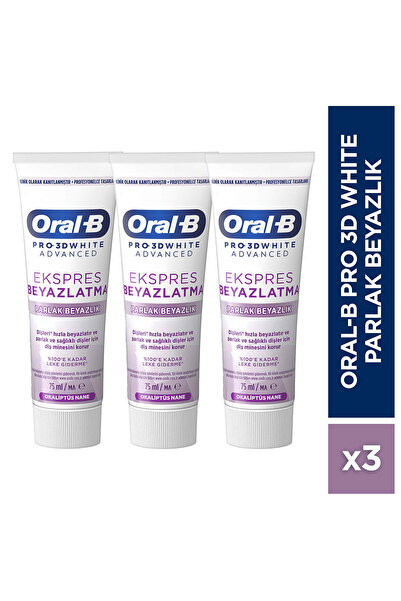 Oral-B Pro 3D White Advanced Ekspres Beyazlık Parlak Beyazlık Diş Macunu 75 m...