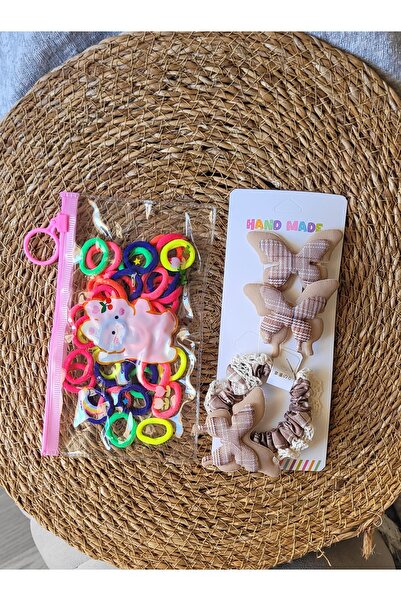 LO ADORO Κλιπ μαλλιών Mother Daughter με καρό σχέδιο 50 τεμάχια Πολύχρωμα λασ...