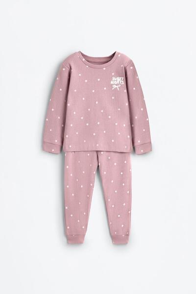 LEFTIES Desenli fitilli pijama takımı