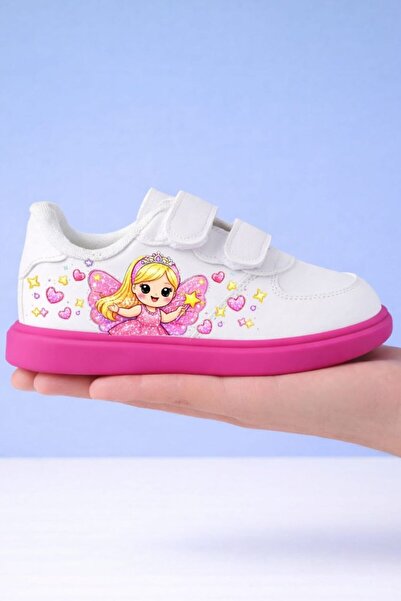 archiepet ροζ σόλα, κίτρινο ροζ, με στάμπα νεράιδας, αθλητικά παπούτσια για κ...