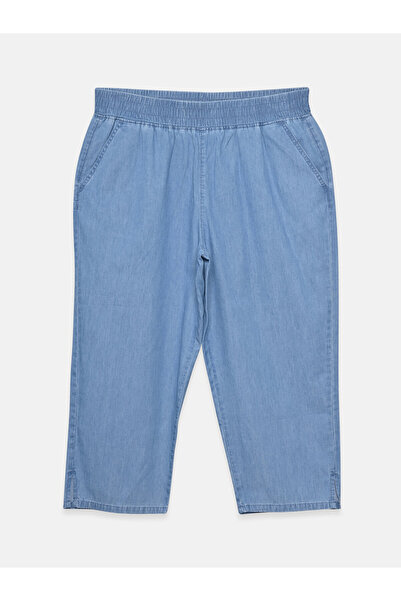 LC Waikiki Capri din denim de damă cu talie elastică