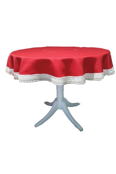 Casa Bucuriei Față de masă rotundă cu detalii brodate, D 240 cm, Casa Bucurie...
