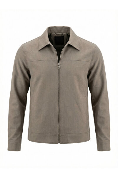 LUMAST Βασικό κομψό λινό μπουφάν με λεπτή επένδυση