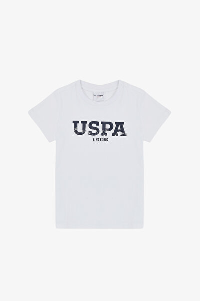 U.S. Polo Assn. Erkek Çocuk Beyaz Bisiklet Yaka Basic Tişört 50325607-VR013