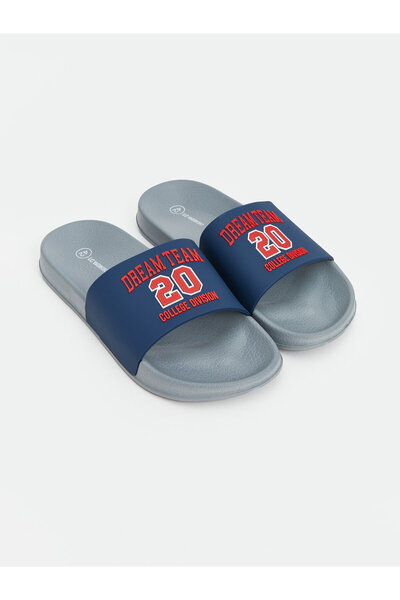 LC Waikiki Single-Band Printed Men's Slippers