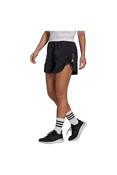 adidas Pantaloni scurți ajustabili Primeblue de damă, mărimea L