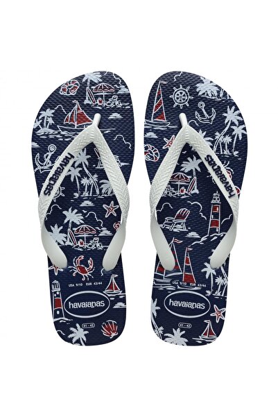 Havaianas 4137126 Top Nautical Flip Flops Navy Blue Unisex Slippers