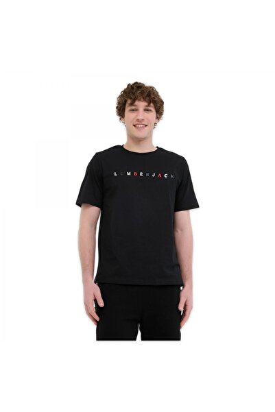 lumberjack 6M Ml Messus 11Urbng2022 6Fx Tricou negru unisex cu mânecă scurtă