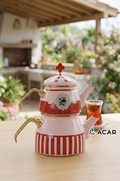 Onedekor Emaye Chole Collection Çaydanlık Gold