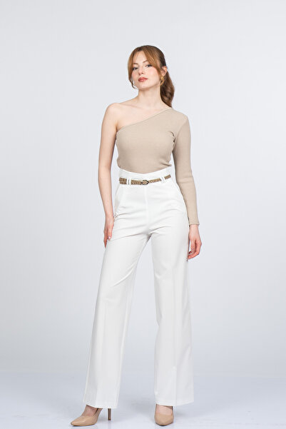 MissVina Ύφασμα παντελόνι με ψηλή μέση και ζώνη Meliora