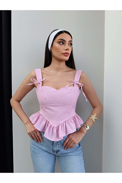 ESRAHELVACI Μπλούζα με λεπτομέρεια με οπίσθια θηλιά και τιράντες