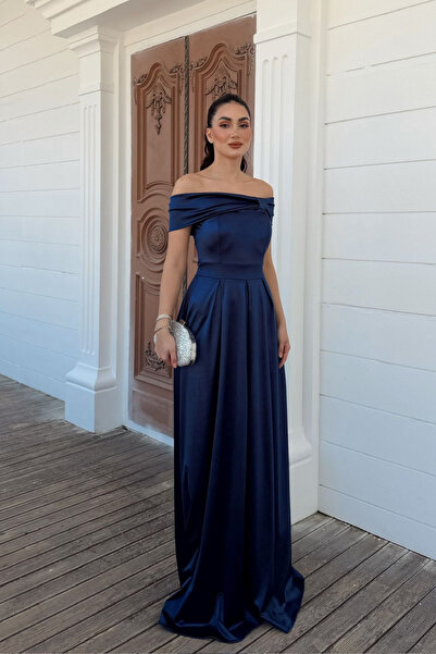 Sindimoda Βραδινό φόρεμα Oliverr Madonna Yaka