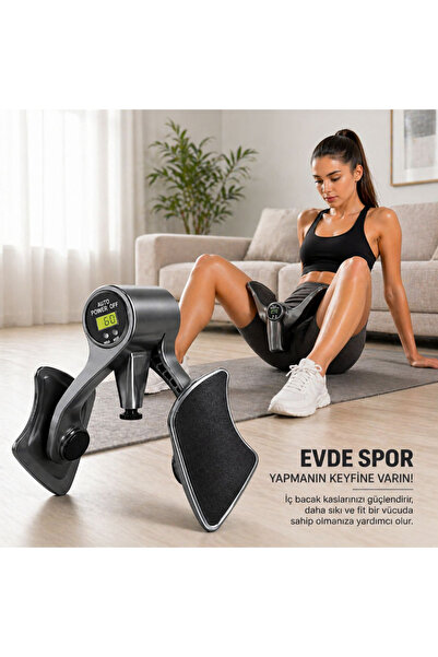 FORTİCO Egzersiz için Dijital Sayaçlı Egzersiz Spor Aleti Bacak Basen Kalça Sıkılaştırıcı Pelvik Kegel Erkek Kadın