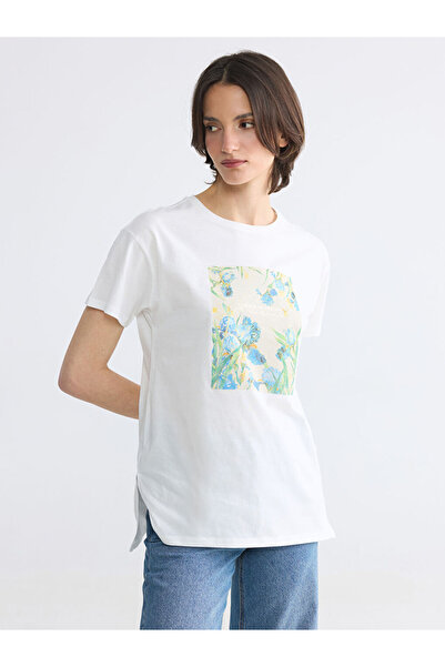 LC Waikiki Tricou de damă imprimat, 100% bumbac