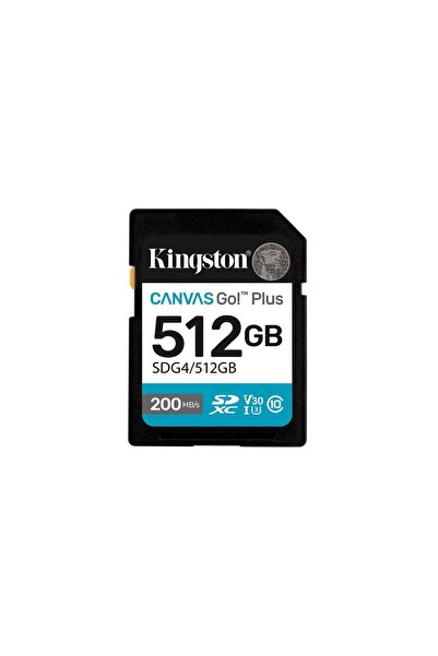 Kingston Sdg4-512Gb 512Gb Sdxc Canvas Go Plus Gen4 200Mb-S C10 Uhs-I U3 V30 M...