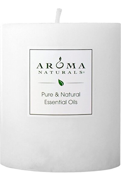 Generic Aroma Naturals White Pillar Candle Scented with Patchouli and Frankin...