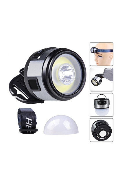 Watton 7 Mod Şarjlı Kafa ve Kamp Lambası Güçlü LED Aydınlatma Çok Amaçlı Kull...