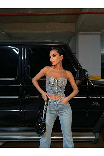 DEEFWEAR Πριμιούμινο τζιν κροπ τοπ