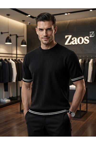 zs zaos fashion Ανδρικό μπλουζάκι με στάμπα με λαιμόκοψη ποδηλάτου, κοντομάνι...