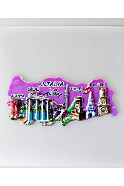 Mundy ANTALYA ( Alanya, Side , Kemer , Belek ) Temalı Polyester Kabartmalı Ma...
