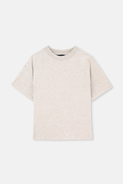 Dagi Γκρι μελανζέ γυναικείο μπλουζάκι με λαιμόκοψη