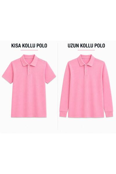 BAGİSTA BUTİK Unisex Long and Short Sleeve Polo Collar T-Shirt