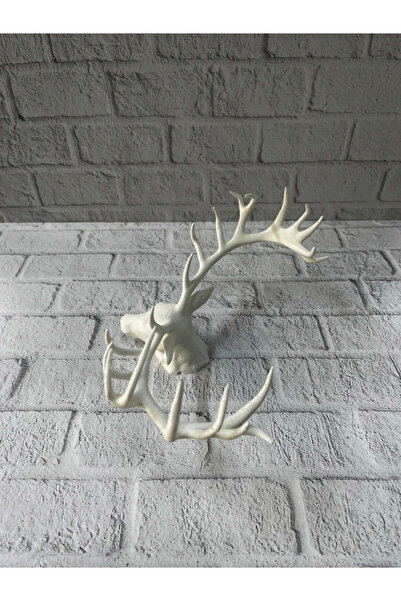ZERO LAND COSMOTEX Dekoratif Geyik Başı Heykel 25 cm Modern (234021) Minimal ...