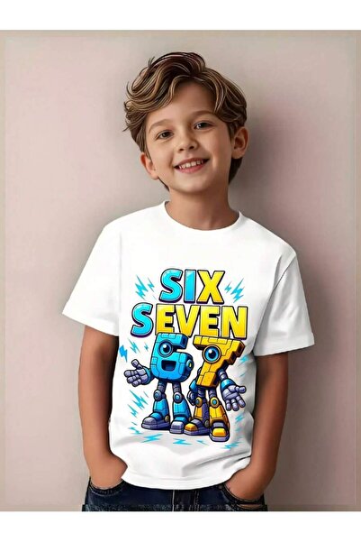 SVART WEAR Six Seven 67 Printed Crew Neck 100% Cotton Short Sleeve Kids and T...