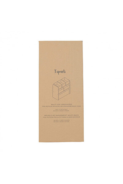3 Sprouts Organizator din material reciclat pentru jucarii, Terrazzo Pink,