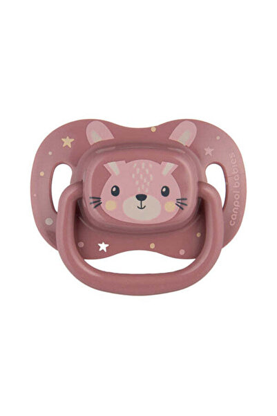 CANPOL Babies Suzeta Simetrică Din Silicon 6-18 Luni 1 Buc, Cute Animals roz ...