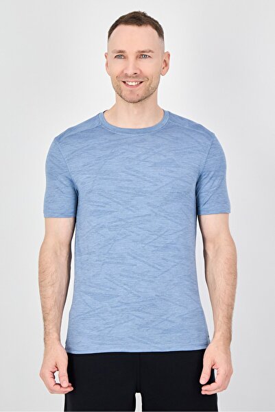 motion Men Sportswear Fit Short Sleeve Training T-Shirt, Light Blue