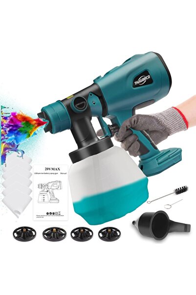 Dotail Pulverizator electric de vopsea ThagBrco, compatibil cu Bosch 18V, 4 d...