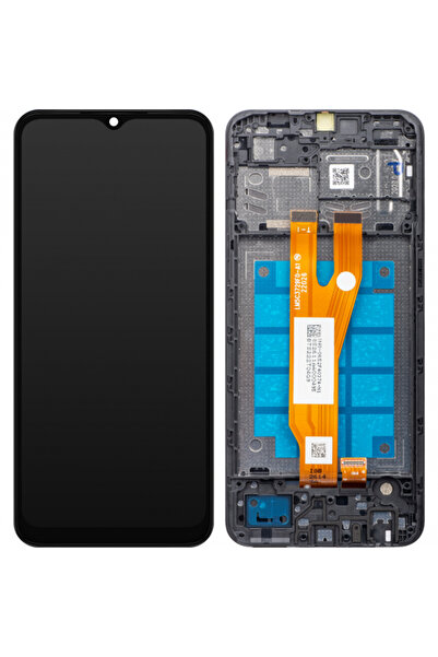 Samsung Display cu touchscreen Galaxy A03 Core A032, cu ramă, negru, Service ...
