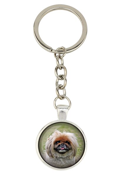 Art - Dog Pekingese, Pekinese, Peke - keychain with your photo, key decoratio...