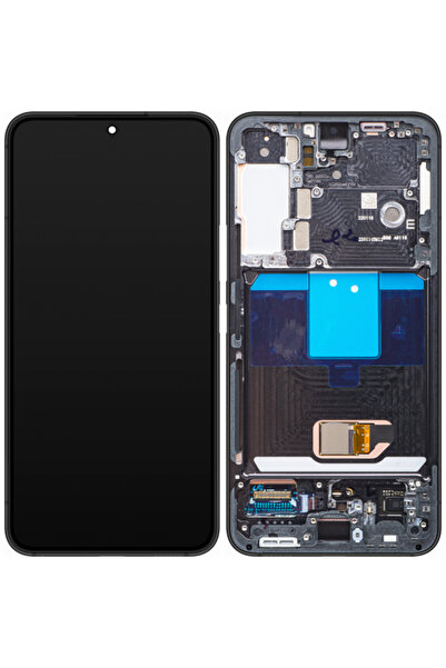 Samsung Display cu touchscreen Galaxy S22 5G S901, cu ramă, negru, Service Pa...