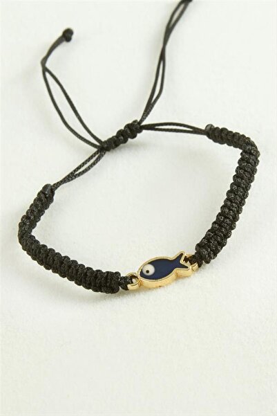Generic Brand Fish Macrame Rope Bracelet - Black