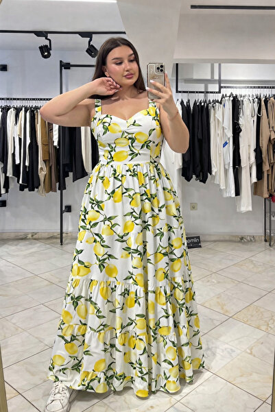 Sienna Fashion Φόρεμα ημέρας με στάμπα λεμονιών