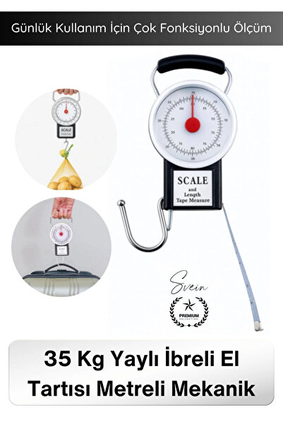 Svein #Tartı Hassas Kancalı Valiz Kantarı Pazar Tartısı 35 Kg Yaylı İbreli El...