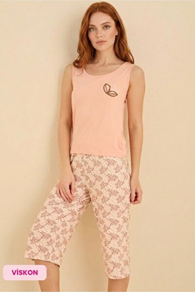 bie's Γυναικεία ολόσωμη φόρμα χωρίς κουμπιά με λαιμόκοψη Bermuda Homewear - Σ...