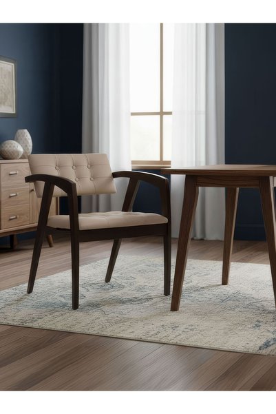 Gazzini Furniture Rowan Kolçaklı Modern Ahşap Sandalye