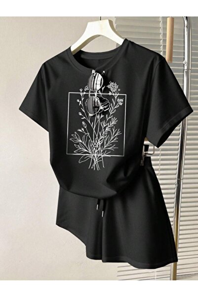 bellanova Silatrend Unisex Oversize Shorts Set Short Sleeve T-Shirt Comfortab...