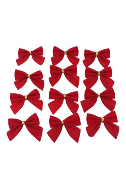 E-ANAMAG Σετ 12 βελούδινων φιόγκων, διακοσμητικά για χριστουγεννιάτικο δέντρο...