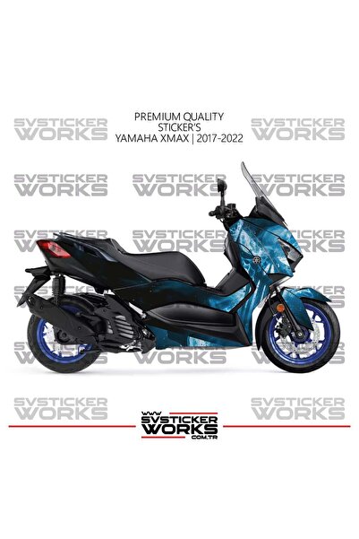 ARONA Yamaha Xmax Kaplama Sticker Blue Punisher Design Motor Kaplama Modeli H...