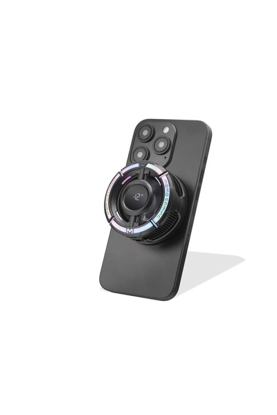 HADRON CX15 Manyetik Telefon Soğutucu Fan 15W RGB Isı Göstergeli Siyah