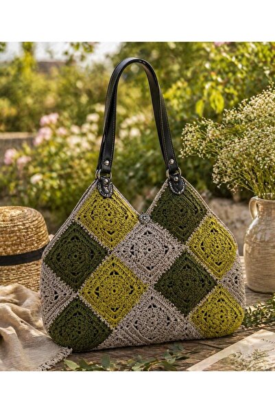 Handmade Χειροποίητη τσάντα με μοτίβα.