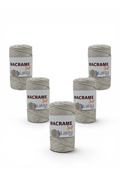LaVita Yarn LaVita Macrame Μαλακό Νήμα Πλεξίματος στο Χέρι 100% Πολυεστέρας 1...