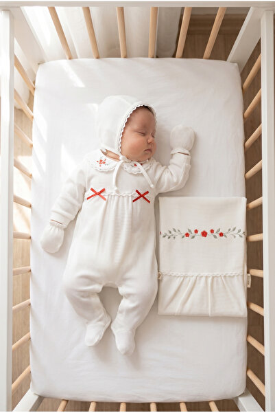 Mert Baby Nova Waffle Fabric Organic 4-Piece Hospital Discharge Set 100% Cott...